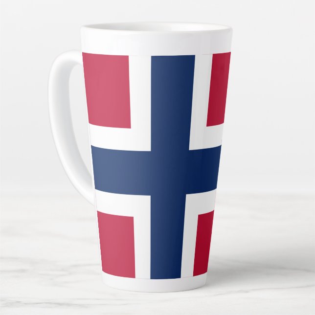 NATIONAL FLAG OF NORWAY LATTE MUG (Left Angle)