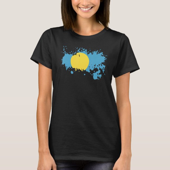 National Flag of Palau souvenir  for men women 2 T-Shirt (Front)