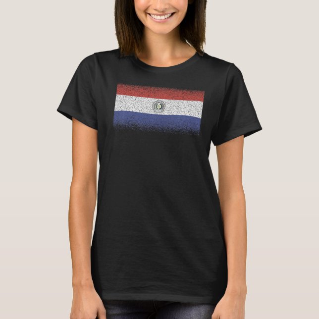 National Flag of Paraguay souvenir  for men women T-Shirt (Front)