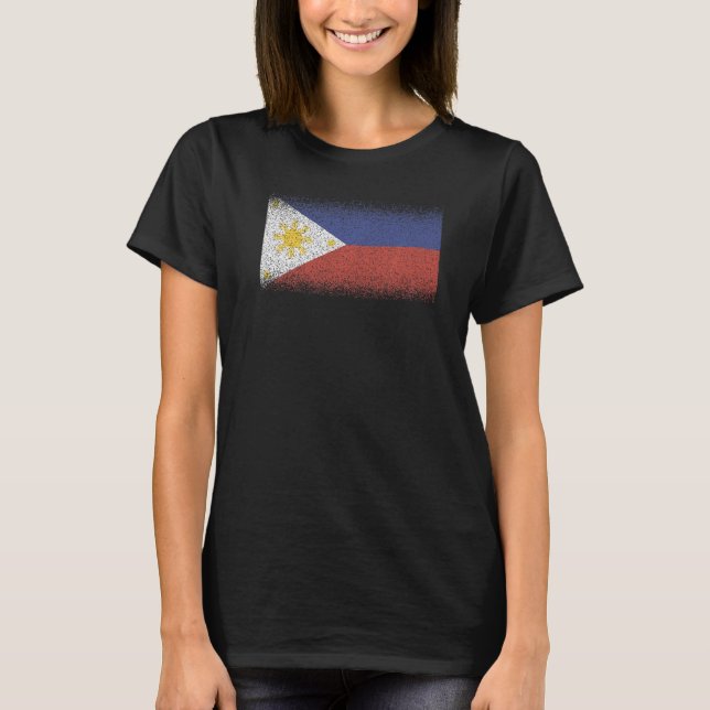 National Flag of Philippines souvenir  for men wom T-Shirt (Front)