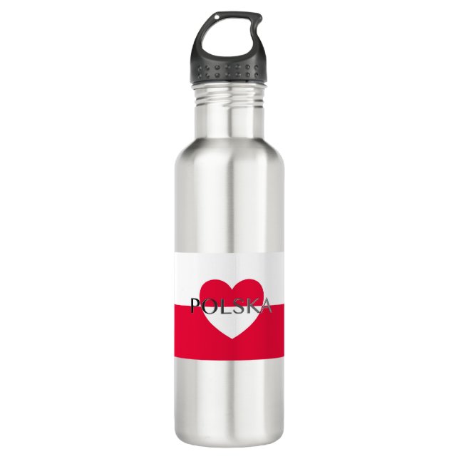 National Flag of Poland - Rzeczpospolita Polska 710 Ml Water Bottle (Front)