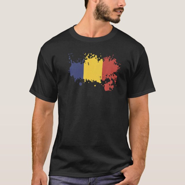 National Flag of Romania souvenir  for men women   T-Shirt (Front)