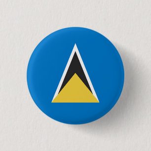 National flag of Saint Lucia 3 Cm Round Badge