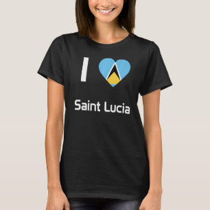 National Flag of Saint Lucia souvenir for men wom T-Shirt