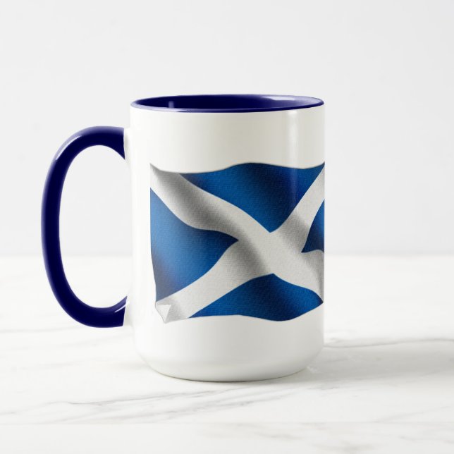 National Flag of Scotland & St Andrew Patriotic Mug (Left)
