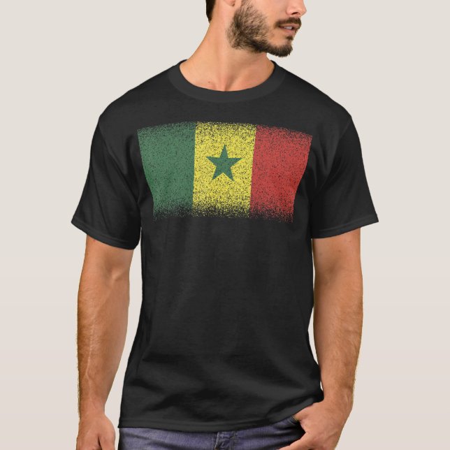 National Flag of Senegal souvenir  for men women 1 T-Shirt (Front)