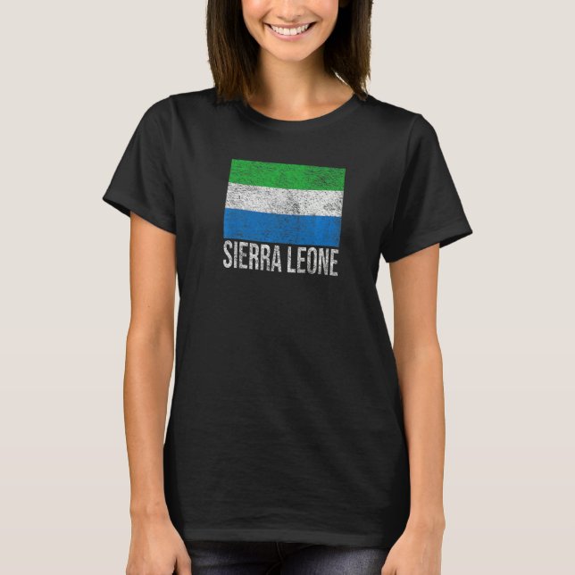 NATIONAL FLAG OF SIERRA LEONE FREETOWN 1 T-Shirt (Front)
