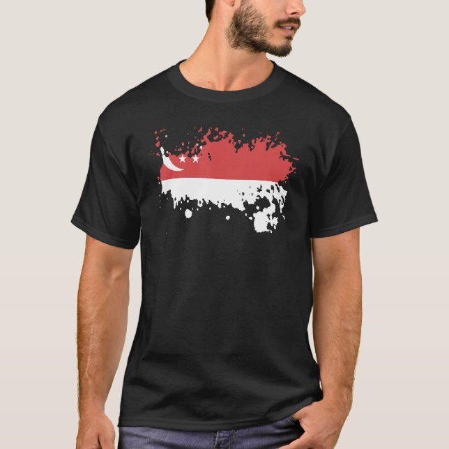 National Flag of Singapore souvenir   for men wome T-Shirt (Front)
