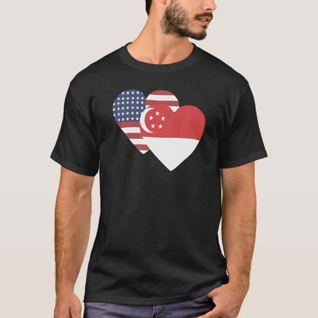 National Flag of Singapore souvenir  for men women T-Shirt (Front)