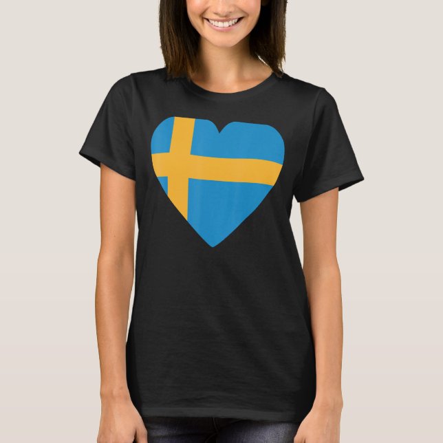 National Flag of Sweden souvenir  for men women 2 T-Shirt (Front)