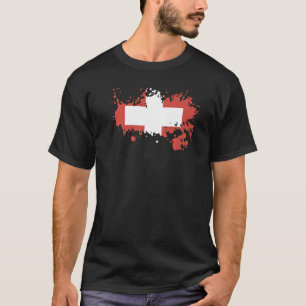 National Flag of Switzerland souvenir  for men wom T-Shirt