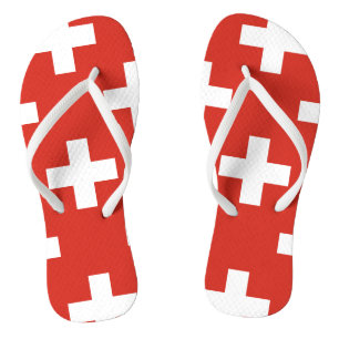 National Flag of Switzerland Thongs