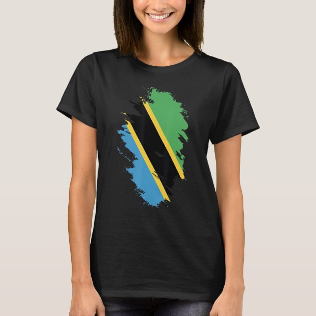 National Flag of Tanzania souvenir   for men women T-Shirt (Front)