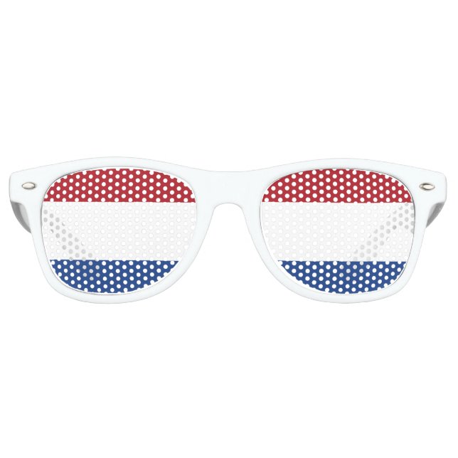 National Flag of the Netherlands, Holland, Dutch Retro Sunglasses (Front)