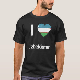National Flag of Uzbekistan souvenir for men wome T-Shirt