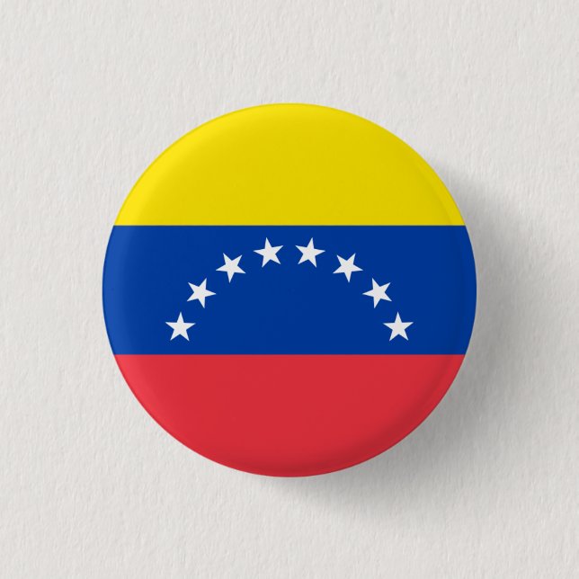 National flag of Venezuela 3 Cm Round Badge (Front)