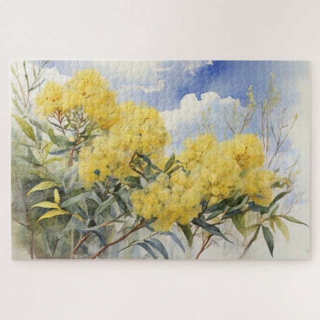 National Flower Australia Golden Wattle | Jigsaw Puzzle (Horizontal)