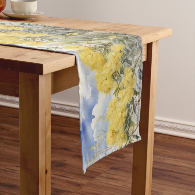 National Flower Australia Golden Wattle |  Medium Table Runner (In Situ)