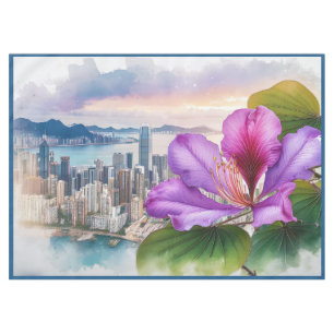 National Flower Bauhinia (Hong Kong)   medium  Tablecloth