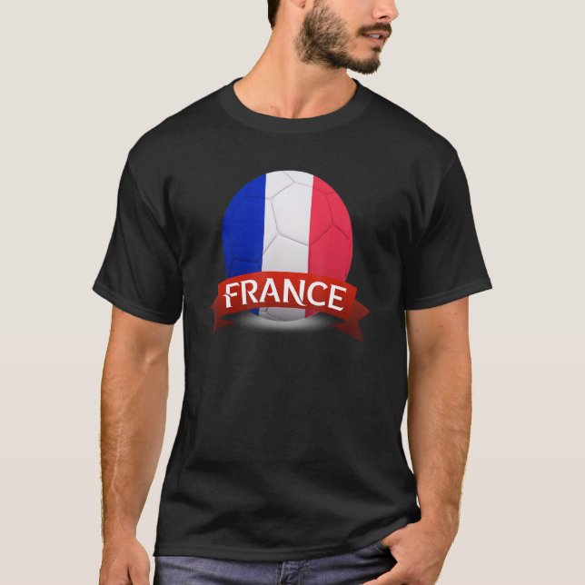 National France Flag French Football Fan Soccer Te T-Shirt (Front)