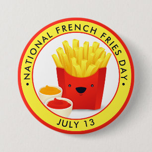National French Fries Day 7.5 Cm Round Badge