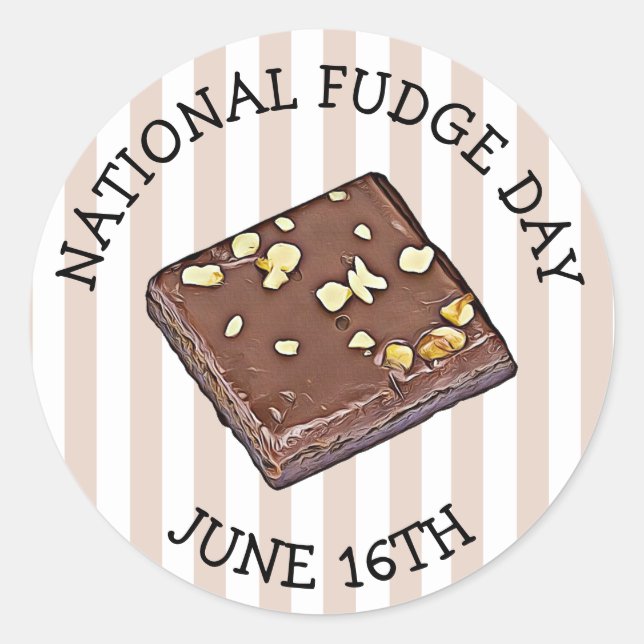 National Fudge Day Stickers (Front)