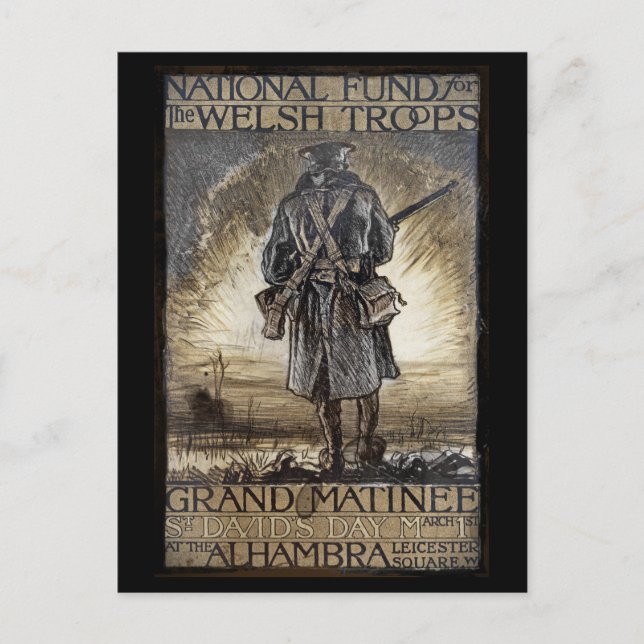 National Fundraiser for Welsh Troops Postcard (Front)