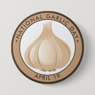 National Garlic Day 7.5 Cm Round Badge