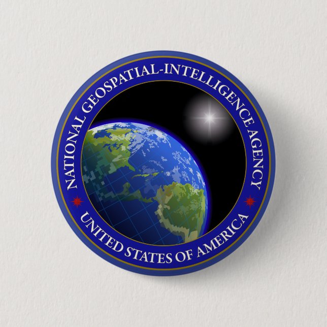 National Geospatial-Intelligence Agency 6 Cm Round Badge (Front)