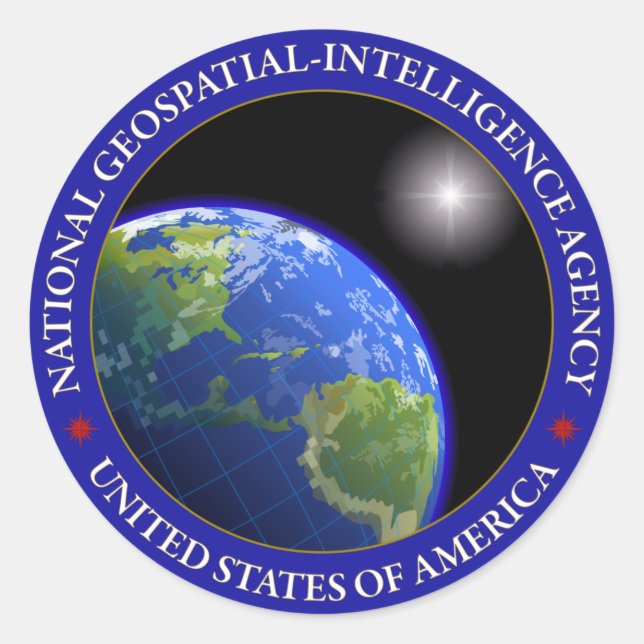 National Geospatial-Intelligence Agency Classic Round Sticker (Front)