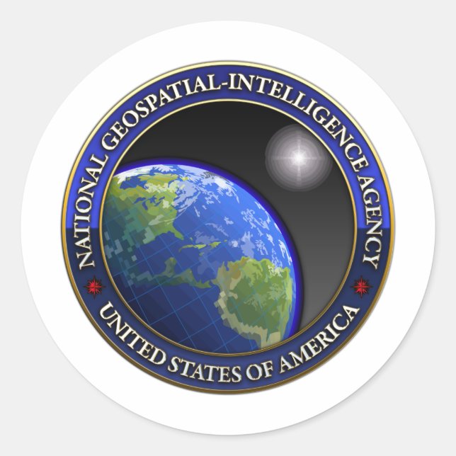 National Geospatial-Intelligence Agency (NGA) Classic Round Sticker (Front)