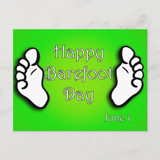 National Go Barefoot Day June 1 Postcard (Front)