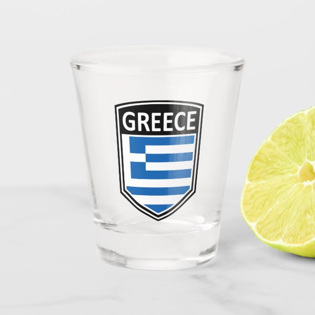 National - Greece Shot Glass (Front)