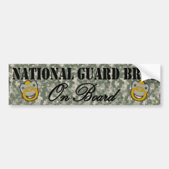 National Guard Brat On Board (Window Sticker) Bumper Sticker (Front)