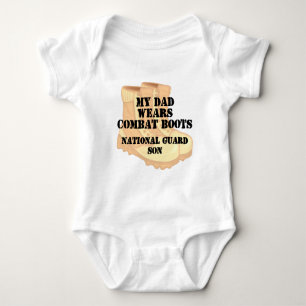 National Guard Son Dad Wears DCB Baby Bodysuit