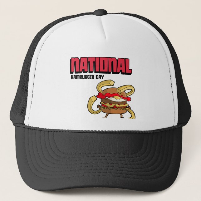 National Hamburger Day Trucker Hat (Front)