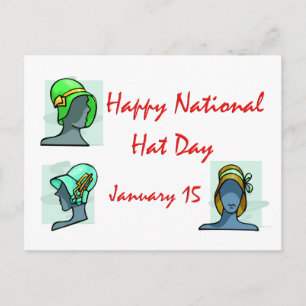 National Hat Day January 15 Postcard