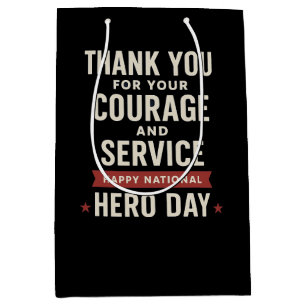 National Hero Day Thank you Typography Teachers Medium Gift Bag