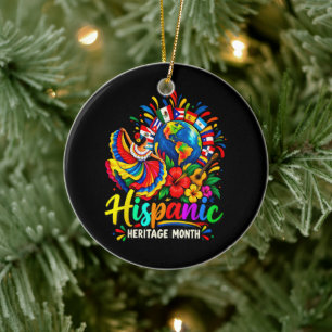 National Hispanic Heritage Month All Countries Ceramic Ornament