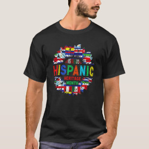 National Hispanic Heritage Month Decoration Flags T-Shirt