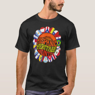 National Hispanic Heritage Month Decoration Flags T-Shirt
