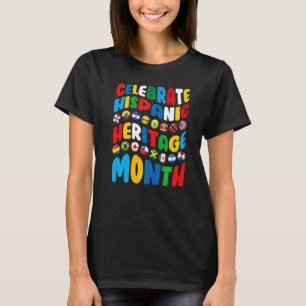 National Hispanic Heritage Month Hand Flag Tree Ro T-Shirt