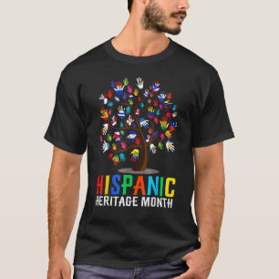 National Hispanic Heritage Month Hand Tree Roots L T-Shirt
