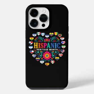 National Hispanic Heritage Month Heart Flags iPhone 14 Pro Max Case