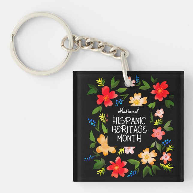 National HISPANIC HERITAGE MONTH Key Ring (Front)
