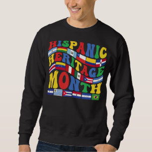 National Hispanic Heritage Month Latin Flags Messy Sweatshirt