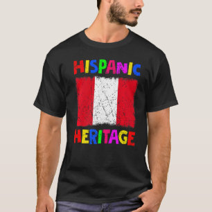 National Hispanic Heritage Month Latina Peru Flag T-Shirt