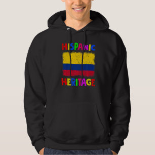 National Hispanic Heritage Month Latino Colombia F Hoodie