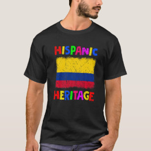 National Hispanic Heritage Month Latino Colombia F T-Shirt