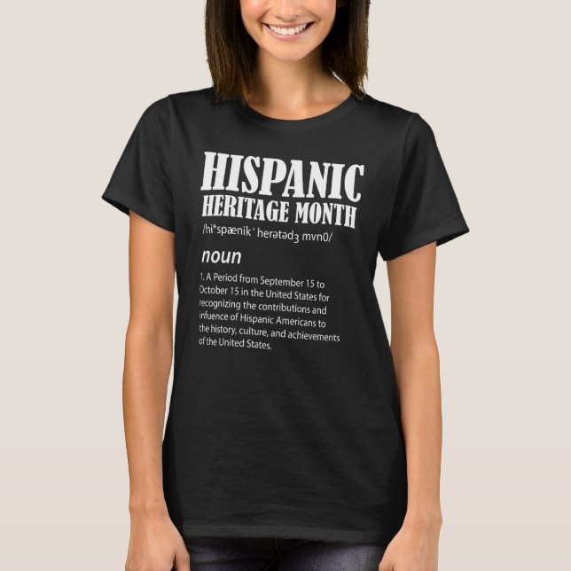 National Hispanic Heritage month Latino Countries  T-Shirt (Front)